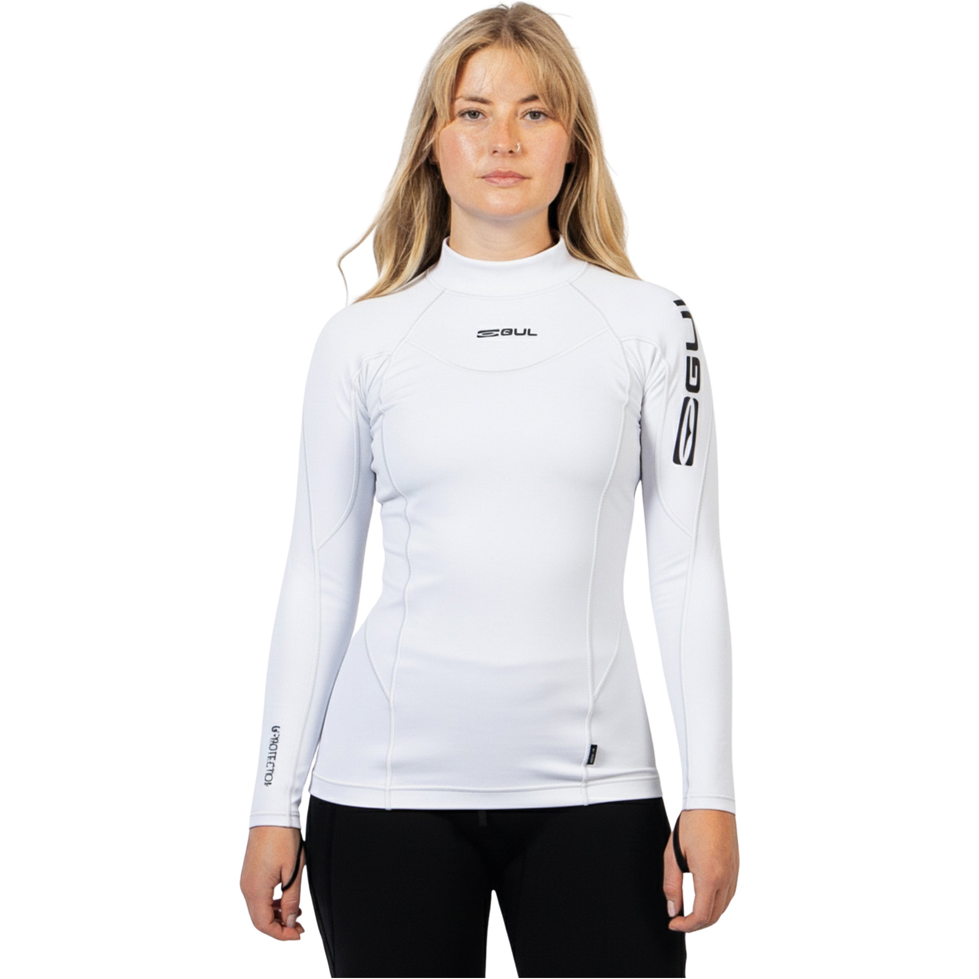 2026 Gul Womens UV Protection Long Sleeve Rash Vest RG0331-WHWH - White